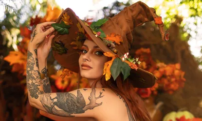 Genevieve's Autumn Witch Hat - free wallpaper 3156×1904