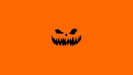 Halloween Pumpkin Face Minimalist Vector Art - free wallpaper 8000×4500