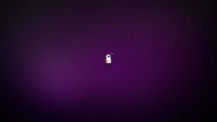 Cute Ghost Saying Boo on Purple Background - free wallpaper 1920×1080