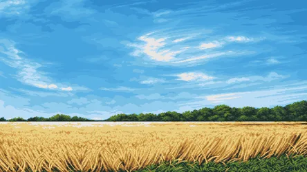 Golden Wheat Field Under Clear Blue Sky - free wallpaper 1920×1080