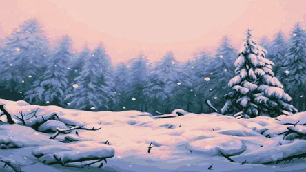 Snowy Pine Forest at Dawn - free landscapes wallpaper 1920×1080