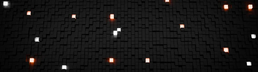Glowing Cubes Abstract Digital Art - free abstract wallpaper 3840×1080