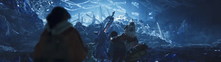 Alma, Gemma And Nata Venture Into Monster Hunter Wilds - free gaming wallpaper 5120×1440