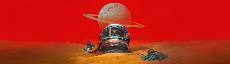 Stranded Astronaut on Red Planet - free wallpaper 5120×1440