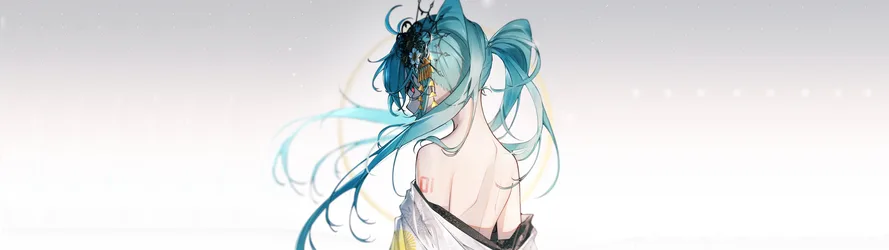 Hatsune Miku in Flowing Blue Twintails - free wallpaper 5120×1440