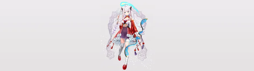 Ethereal Archer with White Hair and Celestial Wings - free wallpaper 5120×1440