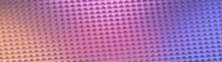 Pixelated Gradient Geometry in Purple and Pink - free abstract wallpaper 3840×1080