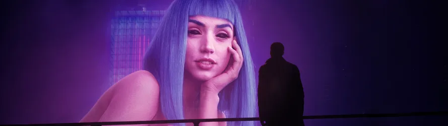 Deckard's Angel Blade Runner 2049 Neon Vision - free wallpaper 5120×1440