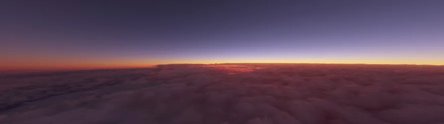 Sunset Flight Over Clouds - free photography wallpaper 5120×1440