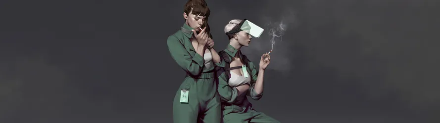 Military Break Time Smoking - free art & design wallpaper 5120×1440