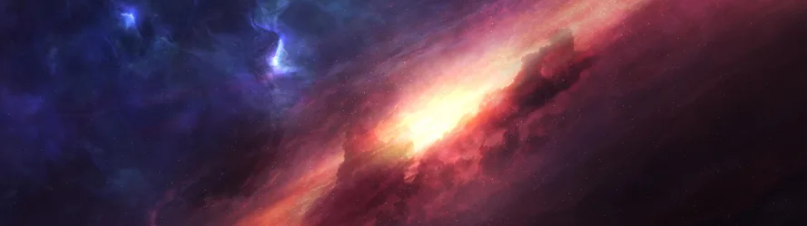 Cosmic Nebula with Brilliant Star Formation - free space wallpaper 5120×1440