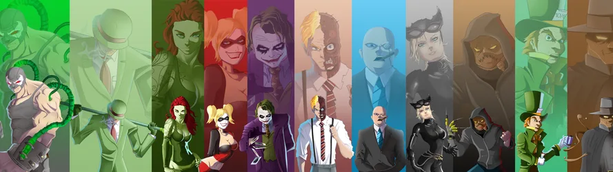 Batman Villains Digital Art Collection - free movies & tv wallpaper 3840×1080