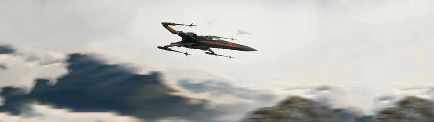 X-Wing Through The Clouds Star Wars - free sci-fi wallpaper 5244×1474