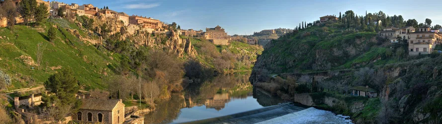Toledo Spain Valley of the Tagus River - free landscapes wallpaper 3840×1080