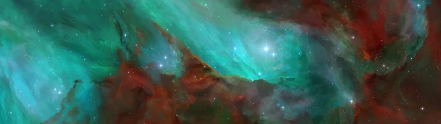 Cosmic Nebula Space Art Dual Monitor Wallpaper - free space wallpaper 7680×2160