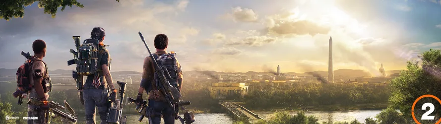 The Division 2 Agents Over Washington DC - free gaming wallpaper 3840×1080