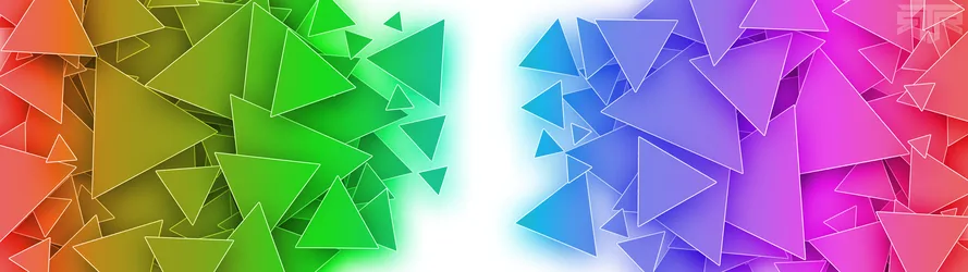 Colorful Abstract Triangle Spectrum - free wallpaper 3840×1080