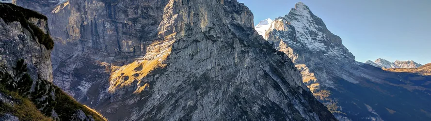 Alpine Mountains Peaks in Switzerland - free wallpaper 4032×1134