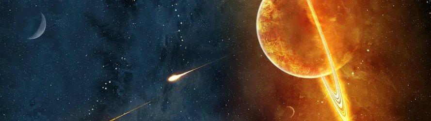 Cosmic Journey Through Space - free space wallpaper 3840×1080