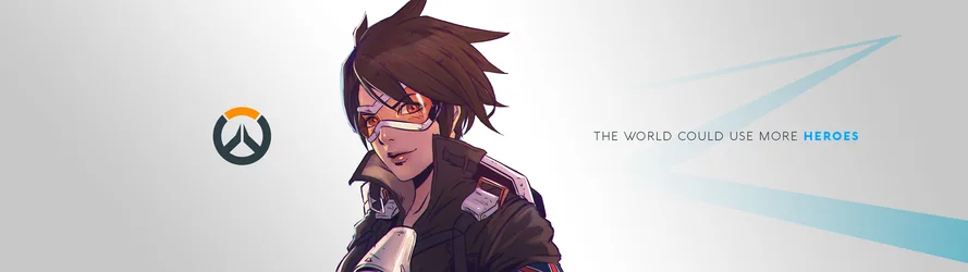 Tracer of Overwatch Ready for Action - free gaming wallpaper 3840×1080