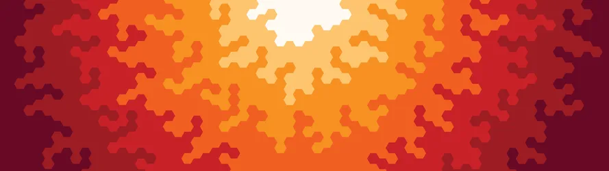 Hexagonal Pattern Orange and Red Gradient Texture - free abstract wallpaper 3840×1080