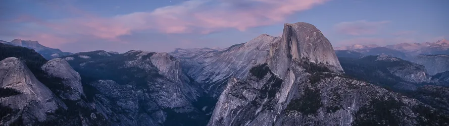 Half Dome at Sunset in Yosemite National Park - free landscapes wallpaper 3840×1080