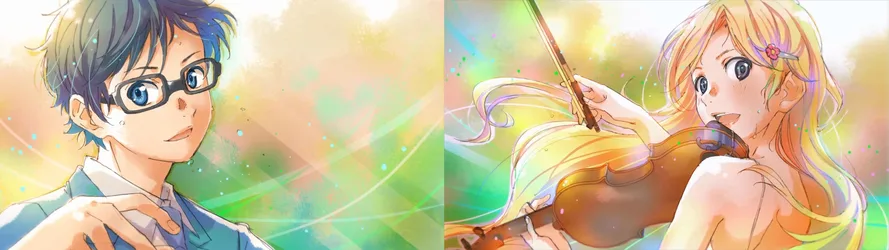 Kousei and Kaori Your Lie in April Music Performance - free wallpaper 3840×1080