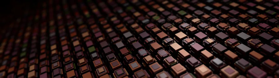 Digital Grid of Earth Tones and Warm Hues - free wallpaper 3840×1080
