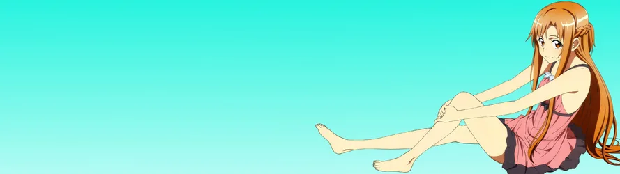 Yuuki Asuna From Sword Art Online Sitting Relaxed - free anime wallpaper 3840×1080