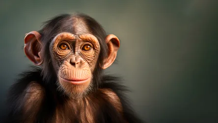 Close-Up Portrait Of A Young Chimpanzee - free animals wallpaper 6596×3712