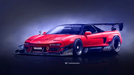 Red Race Car With Aerodynamic Body Kit Design - free cars & vehicles wallpaper 1920×1080