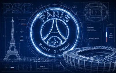 PSG Blueprint Technical Design Wallpaper - free sports wallpaper 3840×2400