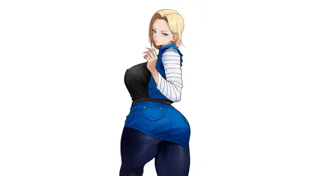 Android 18 from Dragon Ball Z in Blue Denim - free anime wallpaper 2560×1440