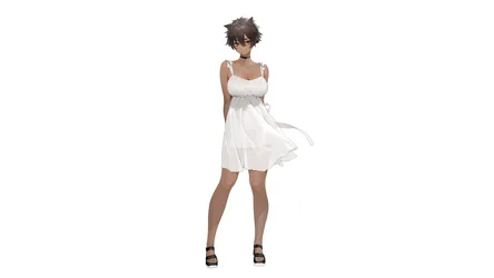 Anime Girl In White Sun Dress - free anime wallpaper 2560×1440