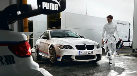 Racing Driver in White Suit with BMW Motorsport Car - free people & portraits wallpaper 2048×1132