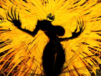 Rita Aflame in Fire and Shadow - free art & design wallpaper 3752×2844