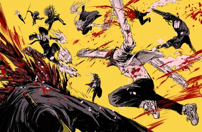 Denji, Makima, and Reze Face Off in Chainsaw Man Battle - free wallpaper 2048×1342