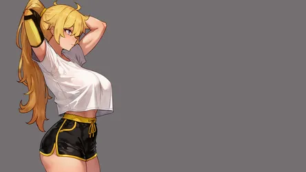 Yang Xiao Long of RWBY in Gym Attire - free anime wallpaper 5063×2848