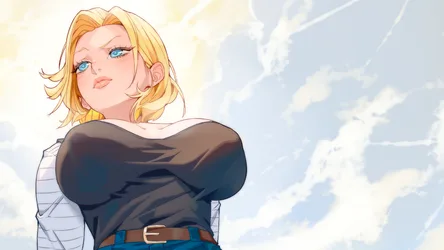 Android 18 of Dragon Ball Z in Casual Attire - free wallpaper 1920×1080
