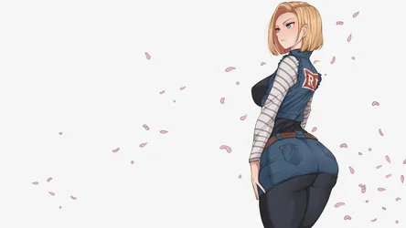 Android 18 from Dragon Ball in Denim Jacket - free wallpaper 3840×2160