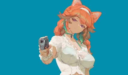 Takanashi Kiara Armed and Ready - free wallpaper 5450×3199