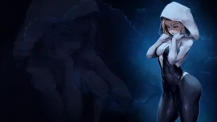 Gwen Stacy in White Suit - free wallpaper 3840×2160