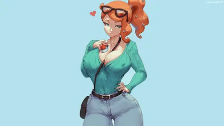 Sonia from Pokémon in Casual Outfit - free wallpaper 6049×3402