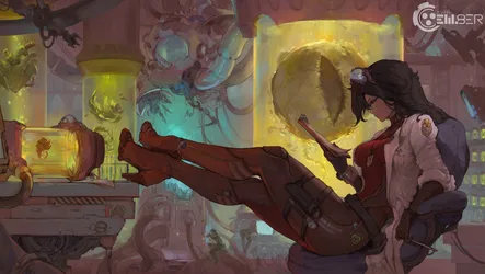 Scientist in the Laboratory - free wallpaper 7000×3945