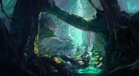 Monster Hunter World Ancient Forest Sanctuary - free wallpaper 5000×2750