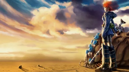 Nausicaa of the Valley of the Wind Desert Guardian - free anime wallpaper 1920×1080