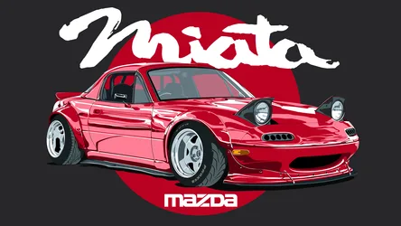 Mazda MX-5 Red Sports Car Digital Art - Free QHD Cars & Vehicles ...