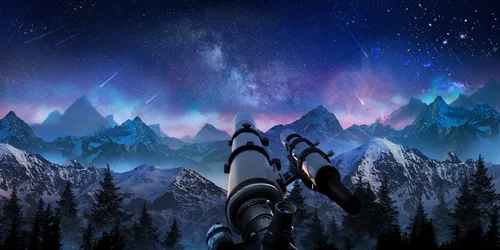 Stargazing in the Snowy Mountains - free wallpaper 3840×1920