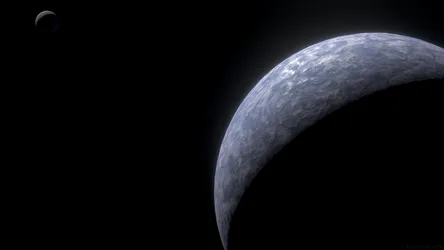 Crescent Planet in Deep Space - free space wallpaper 3840×2160