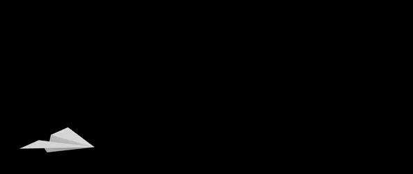 Paper Airplane on Black Background - free wallpaper 5120×2160